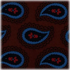 Viola Milano - Paisley Pattern Silk Pocket Square - Brown Mix - Handmade in Italy - Luxury Exclusive Collection - Avvenice