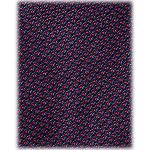 Viola Milano - Pin Dot 3-Fold Grenadine Tie - Navy/Wine - Handmade in Italy - Luxury Exclusive Collection - Avvenice