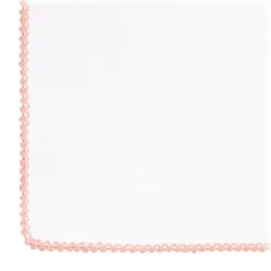Viola Milano - Pocket Square with Handmade Crochet Edges - Pink - Handmade in Italy - Luxury Exclusive Collection - Avvenice