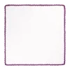 Viola Milano - Pocket Square with Handmade Crochet Edges - Fuschia - Handmade in Italy - Luxury Exclusive Collection - Avvenice