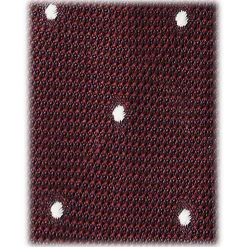 Viola Milano - Polka Dot Grenadine 7-Fold Unlined Tie - Wine/White - Handmade in Italy - Luxury Exclusive Collection - Avvenice