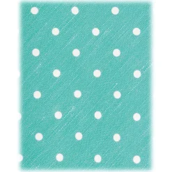 Viola Milano - Polka Dot Untipped Linen Tie - Mint - Handmade in Italy - Luxury Exclusive Collection - Avvenice