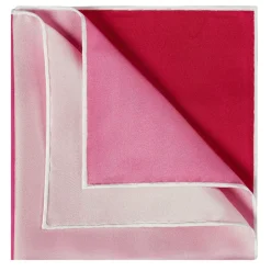 Viola Milano - Printed Solid Silk Pocket Square - Rose Shades - Handmade in Italy - Luxury Exclusive Collection - Avvenice