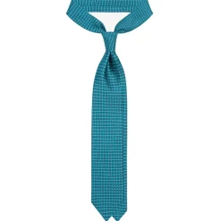 Viola Milano - Roman Chain Selftipped Italian Silk Tie - Turqouise Mix - Handmade in Italy - Luxury Exclusive Collection - Avvenice