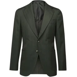 Viola Milano - Sartorial Half-lined Wool/Silk Blazer - Green - Handmade in Italy - Luxury Exclusive Collection - Avvenice