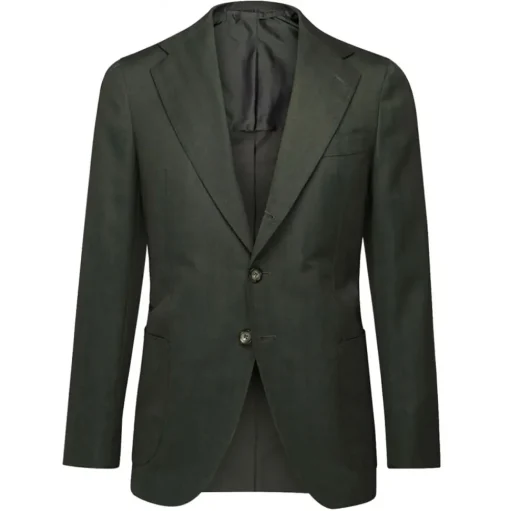 Viola Milano - Sartorial Half-lined Wool/Silk Blazer - Green - Handmade in Italy - Luxury Exclusive Collection - Avvenice