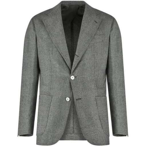 Viola Milano - Sartorial Half-lined Sports Club Blazer - Prince Of Wales - Handmade in Italy - Luxury Exclusive Collection - Avvenice