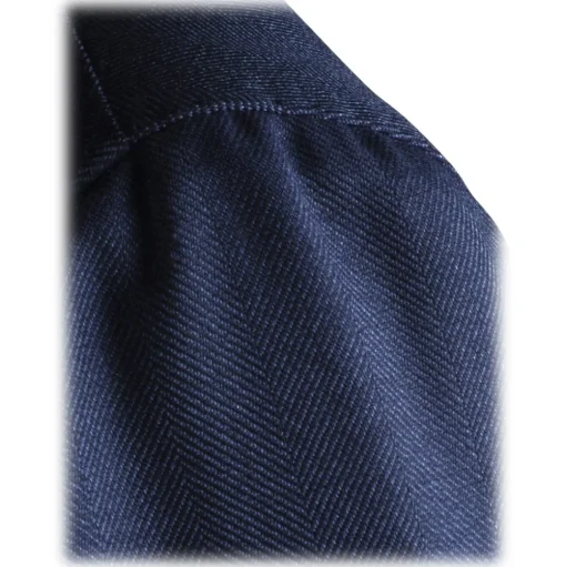 Viola Milano - Sartorial Half-lined Wool/Silk Blazer - Blue - Handmade in Italy - Luxury Exclusive Collection - Avvenice