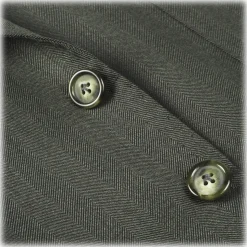 Viola Milano - Sartorial Half-Lined Wool and Silk Blazer - Green - Handmade in Italy - Luxury Exclusive Collection - Avvenice