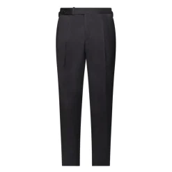Viola Milano - Sartorial Wool Pants with Side Adjusters - Dark Grey - Handmade in Italy - Luxury Exclusive Collection - Avvenice