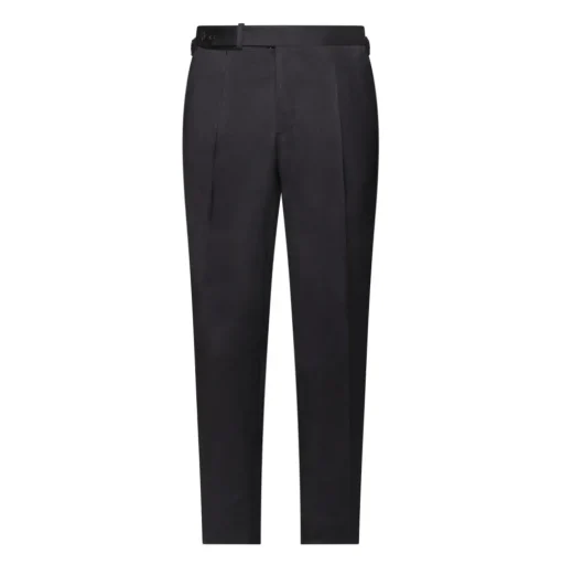 Viola Milano - Sartorial Wool Pants with Side Adjusters - Dark Grey - Handmade in Italy - Luxury Exclusive Collection - Avvenice