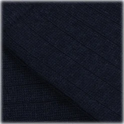 Viola Milano - Solid 100% Cashmere Over-The-Calf Socks - Navy - Handmade in Italy - Luxury Exclusive Collection - Avvenice