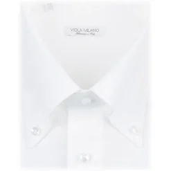 Viola Milano - Solid Carlo Riva Oxford/Linen Button-Down Shirt - White - Handmade in Italy - Luxury Exclusive Collection - Avvenice