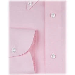 Viola Milano - Solid Carlo Riva Voila Tela Button-Down Shirt - Pink - Handmade in Italy - Luxury Exclusive Collection - Avvenice