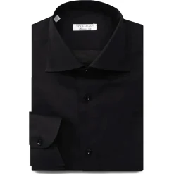 Viola Milano - Solid Cut-Away Collar Dress Shirt - Midnight Navy - Handmade in Italy - Luxury Exclusive Collection - Avvenice