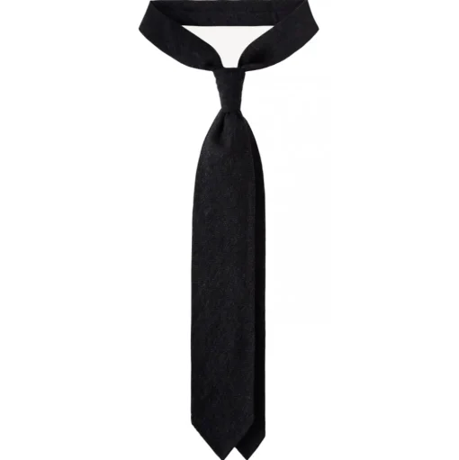Viola Milano - Solid 7-fold Handrolled 100% Cashmere Tie - Charcoal - Handmade in Italy - Luxury Exclusive Collection - Avvenice