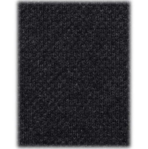 Viola Milano - Solid Knitted 100% Cashmere Tie - Charcoal - Handmade in Italy - Luxury Exclusive Collection - Avvenice