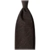 Viola Milano - Solid Woven Grenadine/Shantung Tie - Brown - Handmade in Italy - Luxury Exclusive Collection - Avvenice