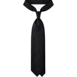 Viola Milano - Solid Woven Handrolled Silk Tie - Navy - Handmade in Italy - Luxury Exclusive Collection - Avvenice