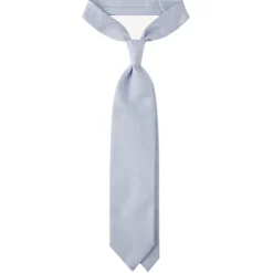 Viola Milano - Solid Woven Selftipped Silk Tie - Light Blue II - Handmade in Italy - Luxury Exclusive Collection - Avvenice