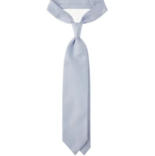 Viola Milano - Solid Woven Selftipped Silk Tie - Light Blue II - Handmade in Italy - Luxury Exclusive Collection - Avvenice