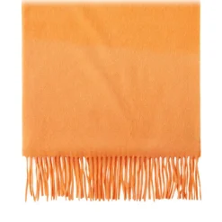 Viola Milano - Solid Zibellino Cashmere Scarf - Orange - Handmade in Italy - Luxury Exclusive Collection - Avvenice