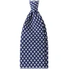 Viola Milano - Square Cube Selftipped Silk Tie - Navy - Handmade in Italy - Luxury Exclusive Collection - Avvenice