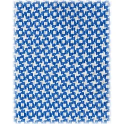Viola Milano - Star Pattern Selftipped Italian Silk Tie - Blue - Handmade in Italy - Luxury Exclusive Collection - Avvenice