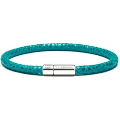 Viola Milano - Stingray Genuine Italian Leather Bracelet - Turquoise - Handmade in Italy - Luxury Exclusive Collection - Avvenice
