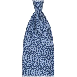 Viola Milano - Stirrups Pattern Selftipped Silk Tie - Navy - Handmade in Italy - Luxury Exclusive Collection - Avvenice