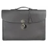 Viola Milano - The Light City Silver Lock Briefcase - Grey - Handmade in Italy - Luxury Exclusive Collection - Avvenice