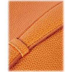 Viola Milano - The Light City Gold Square Lock Briefcase - Orange - Handmade in Italy - Luxury Exclusive Collection - Avvenice