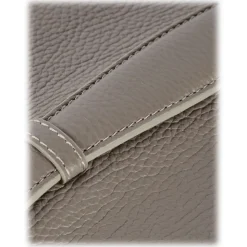 Viola Milano - The Light City Gold Lock Briefcase - Taupe Grey - Handmade in Italy - Luxury Exclusive Collection - Avvenice