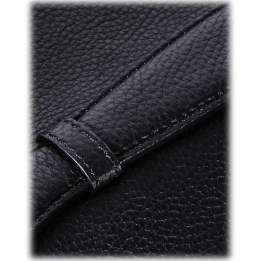 Viola Milano - The Light City Gold Lock Briefcase - Black - Handmade in Italy - Luxury Exclusive Collection - Avvenice