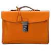 Viola Milano - The Light Traveller Briefcase - Orange - Handmade in Italy - Luxury Exclusive Collection - Avvenice