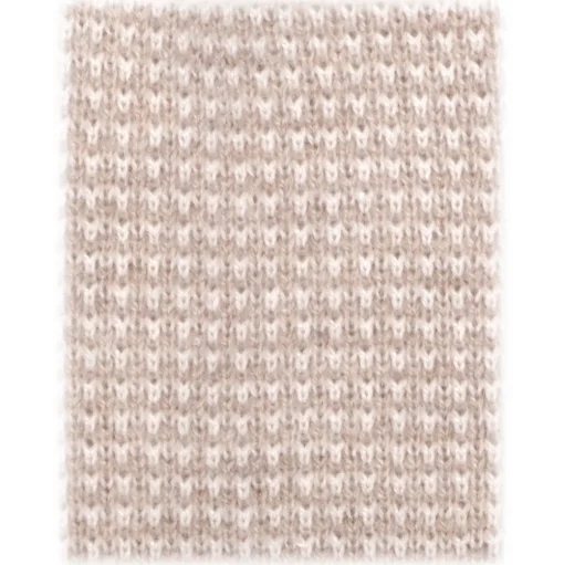 Viola Milano - Two-Tone Knitted 100% Cashmere Tie - Sand/Natural - Handmade in Italy - Luxury Exclusive Collection - Avvenice