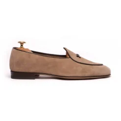 Viola Milano - Unlined Belgian Loafer - Beige - Handmade in Italy - Luxury Exclusive Collection - Avvenice