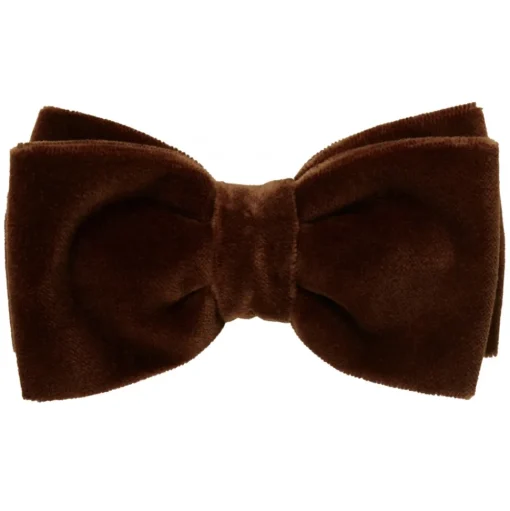 Viola Milano - Velvet Bow Tie - Brown - Handmade in Italy - Luxury Exclusive Collection - Avvenice