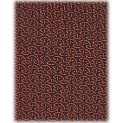 Viola Milano - Wave Chain Selftipped Italian Silk Tie - Navy/Wine - Handmade in Italy - Luxury Exclusive Collection - Avvenice