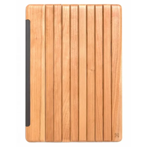 Woodcessories - Cherry / Leather / Transclucent Hardcover - iPad Pro 12.9 (2017) - Flip Case - Eco Guard Metal & Wood - Avvenice