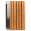 Woodcessories - Cherry / Silver Metal / Leather / Transclucent Hardcover - iPad Pro 9'7 - Flip Case - Eco Guard Metal & Wood - Avvenice