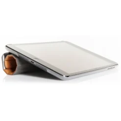 Woodcessories - Cherry / Silver Metal / Leather / Transclucent Hardcover - iPad Pro 9'7 - Flip Case - Eco Guard Metal & Wood - Avvenice