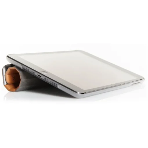 Woodcessories - Cherry / Silver Metal / Leather / Transclucent Hardcover - iPad Pro 9'7 - Flip Case - Eco Guard Metal & Wood - Avvenice
