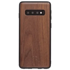 Woodcessories - Eco Bumper - Walnut Cover - Black - Samsung S10+ - Wooden Cover - Eco Case - Bumper Collection - Avvenice