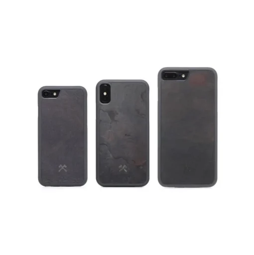 Woodcessories - Eco Bumper - Stone Cover - Volcano Black - iPhone 8 / 7 - Real Stone Cover - Eco Case - Bumper Collection - Avvenice