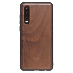 Woodcessories - Eco Bumper - Walnut Cover - Black - Huawei P30 - Wooden Cover - Eco Case - Bumper Collection - Avvenice