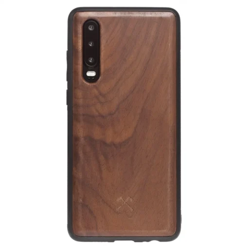 Woodcessories - Eco Bumper - Walnut Cover - Black - Huawei P30 - Wooden Cover - Eco Case - Bumper Collection - Avvenice