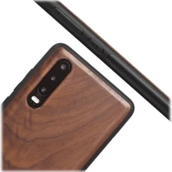 Woodcessories - Eco Bumper - Walnut Cover - Black - Huawei P30 - Wooden Cover - Eco Case - Bumper Collection - Avvenice