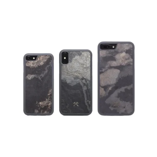 Woodcessories - Eco Bumper - Stone Cover - Camo Gray - iPhone 8 Plus / 7 Plus - Real Stone Cover - Eco Case - Bumper - Avvenice