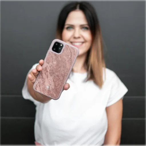 Woodcessories - Eco Bumper - Stone Cover - Canyon Red - iPhone 11 Pro Max - Real Stone Cover - Eco Case - Bumper Collection - Avvenice
